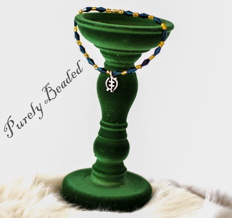 Handmade Recycled Anklets with Ankara symbols