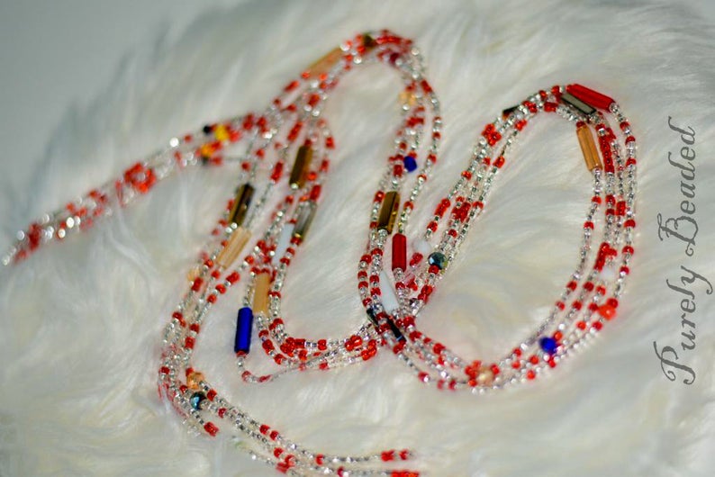 Handmade Waist Beads - Recycled Crystal Beads